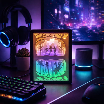 Stranger Light Box Décorative LED 3D – Mondes Inversés