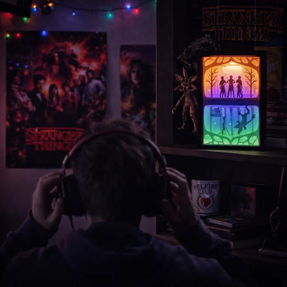 Stranger Light Box Décorative LED 3D – Mondes Inversés