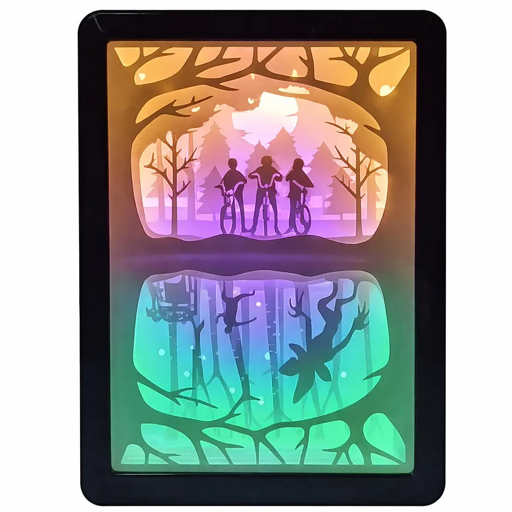 Stranger Light Box Décorative LED 3D – Mondes Inversés