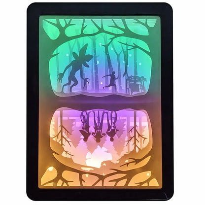 Stranger Light Box Décorative LED 3D – Mondes Inversés